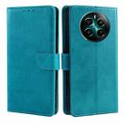 For Realme 12+ 5G Calf Texture Buckle Flip Leather Phone Case(Light Blue) - 1
