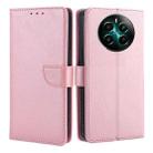 For Realme 12+ 5G Calf Texture Buckle Flip Leather Phone Case(Rose Gold) - 1