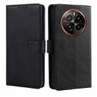 For Realme GT5 Pro 5G Calf Texture Buckle Flip Leather Phone Case(Black) - 1