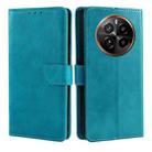 For Realme GT5 Pro 5G Calf Texture Buckle Flip Leather Phone Case(Light Blue) - 1
