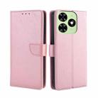 For Tecno Spark Go 2024 Calf Texture Buckle Flip Leather Phone Case(Rose Gold) - 1