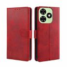 For Tecno Spark Go 2024 Calf Texture Buckle Flip Leather Phone Case(Red) - 1