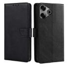 For Tecno Pova 6 Pro 5G Calf Texture Buckle Flip Leather Phone Case(Black) - 1