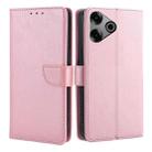 For Tecno Pova 6 Pro 5G Calf Texture Buckle Flip Leather Phone Case(Rose Gold) - 1