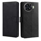 For Tecno Spark 20 Pro+ 4G Calf Texture Buckle Flip Leather Phone Case(Black) - 1