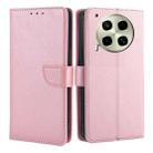 For Tecno Camon 30 Calf Texture Buckle Flip Leather Phone Case(Rose Gold) - 1