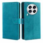 For Tecno Camon 30 Premier 5G Calf Texture Buckle Flip Leather Phone Case(Light Blue) - 1