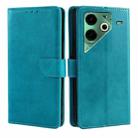 For Tecno Pova 6 Neo 4G Calf Texture Buckle Flip Leather Phone Case(Light Blue) - 1