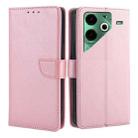 For Tecno Pova 6 Neo 4G Calf Texture Buckle Flip Leather Phone Case(Rose Gold) - 1