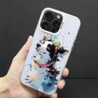 For iPhone 15 Pro Max Color Ink Frosted PC+TPU Phone Case(Glasses Dog) - 1