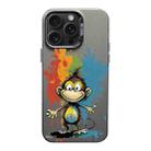 For iPhone 15 Pro Color Ink Frosted PC+TPU Phone Case(Colored Ink Monkey) - 1