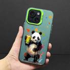 For iPhone 15 Plus Color Ink Frosted PC+TPU Phone Case(Giant Panda) - 1