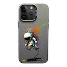 For iPhone 14 Pro Max Color Ink Frosted PC+TPU Phone Case(Running Astronaut) - 1