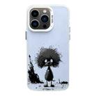 For iPhone 13 Pro Color Ink Frosted PC+TPU Phone Case(Curl Teddy) - 1