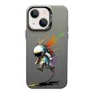 For iPhone 13 Color Ink Frosted PC+TPU Phone Case(Running Astronaut) - 1