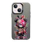 For iPhone 13 Color Ink Frosted PC+TPU Phone Case(Black Bear) - 1