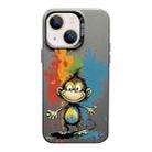 For iPhone 13 Color Ink Frosted PC+TPU Phone Case(Colored Ink Monkey) - 1