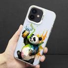 For iPhone 12 Color Ink Frosted PC+TPU Phone Case(Toast Panda) - 1