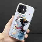 For iPhone 12 Color Ink Frosted PC+TPU Phone Case(Glasses Dog) - 1