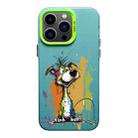 For iPhone 12 Pro Max Color Ink Frosted PC+TPU Phone Case(Silly Dog) - 1