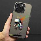 For iPhone 11 Pro Max Color Ink Frosted PC+TPU Phone Case(Running Astronaut) - 1