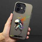 For iPhone 11 Color Ink Frosted PC+TPU Phone Case(Running Astronaut) - 1