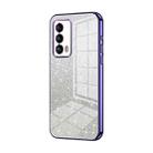 For Meizu 18 / 18s Gradient Glitter Powder Electroplated Phone Case(Purple) - 1