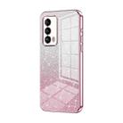 For Meizu 18 / 18s Gradient Glitter Powder Electroplated Phone Case(Pink) - 1