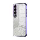 For Meizu 20 Pro Gradient Glitter Powder Electroplated Phone Case(Purple) - 1