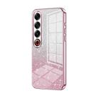 For Meizu 21 Pro Gradient Glitter Powder Electroplated Phone Case(Pink) - 1