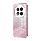 For Meizu Note 16 Gradient Glitter Powder Electroplated Phone Case(Pink) - 1