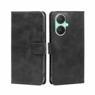 For vivo Y27 4G Calf Texture Buckle Flip Leather Phone Case(Black) - 1