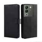 For vivo V29e 5G Calf Texture Buckle Flip Leather Phone Case(Black) - 1