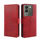 For vivo V29e 5G Calf Texture Buckle Flip Leather Phone Case(Red) - 1