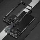 For vivo iQOO 12 Pro Aurora Series Lens Protector + Metal Frame Phone Case(Black Silver) - 1