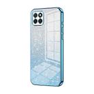 For Honor Play 20 4G Gradient Glitter Powder Electroplated Phone Case(Blue) - 1