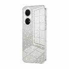 For Honor Play 30 Plus Gradient Glitter Powder Electroplated Phone Case(Transparent) - 1