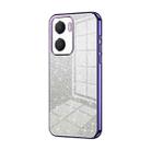 For Honor Play 40 Plus Gradient Glitter Powder Electroplated Phone Case(Purple) - 1