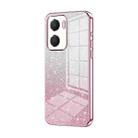 For Honor Play 40 Plus Gradient Glitter Powder Electroplated Phone Case(Pink) - 1