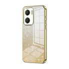 For Honor Play 40 Plus Gradient Glitter Powder Electroplated Phone Case(Gold) - 1