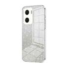 For Honor Play 40 Plus Gradient Glitter Powder Electroplated Phone Case(Transparent) - 1