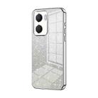 For Honor Play 40 Plus Gradient Glitter Powder Electroplated Phone Case(Silver) - 1