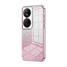 For Honor Play 50 Plus Gradient Glitter Powder Electroplated Phone Case(Pink) - 1