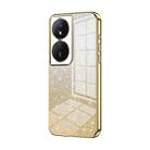 For Honor Play 50 Plus Gradient Glitter Powder Electroplated Phone Case(Gold) - 1