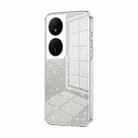 For Honor Play 50 Plus Gradient Glitter Powder Electroplated Phone Case(Transparent) - 1