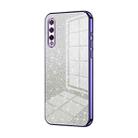 For Honor 9X Pro / Huawei Y9s Gradient Glitter Powder Electroplated Phone Case(Purple) - 1