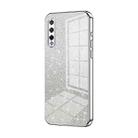 For Honor 9X Pro / Huawei Y9s Gradient Glitter Powder Electroplated Phone Case(Silver) - 1