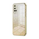 For Honor 20 / 20S / nova 5T Gradient Glitter Powder Electroplated Phone Case(Gold) - 1