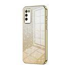 For Honor 30 Youth Gradient Glitter Powder Electroplated Phone Case(Gold) - 1