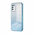 For Honor 30 Youth Gradient Glitter Powder Electroplated Phone Case(Blue) - 1